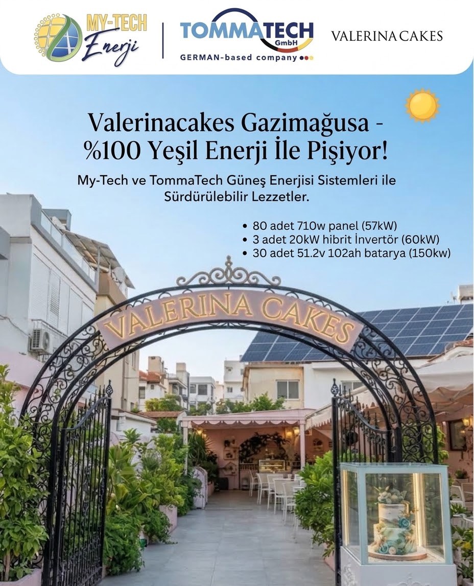 Valerina Cakes Gazimağusa - GES + Enerji Depolama